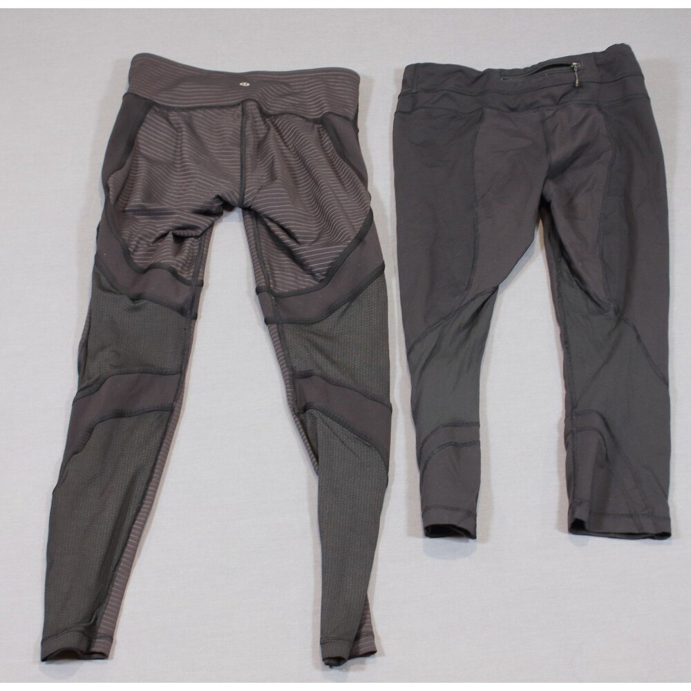 Lululemon Yoga Pants Lot (2 Pair) Size 6 Black and Gray/Black Athletic Legging - Picture 4 of 4